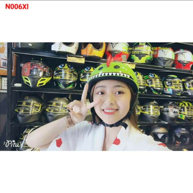 Nón bảo hiểm khủng long nam nữ