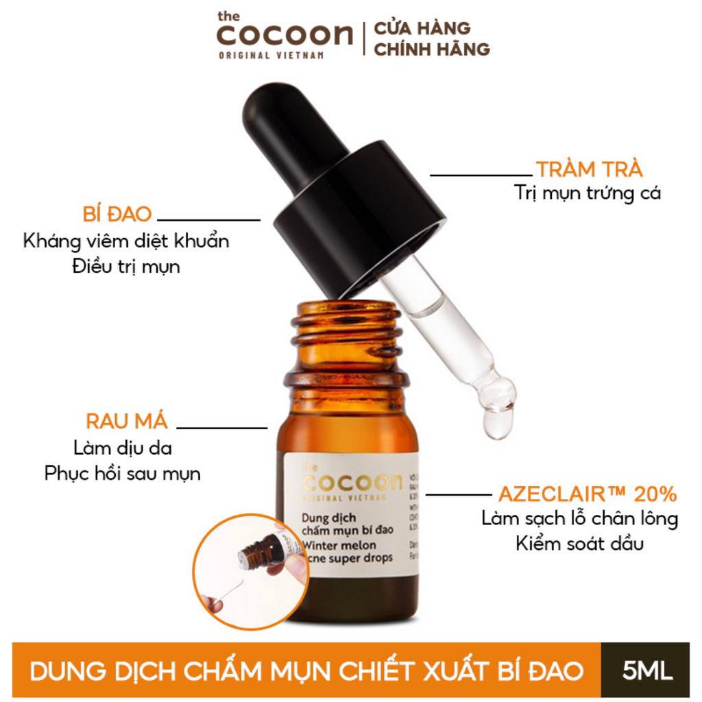 Dung Dịch Chấm Mụn Bí Đao Cocoon - Hỗ Trợ Giảm Mụn, Sạch Mụn The Cocoon Winter Melon Acne Super Drops 5ml