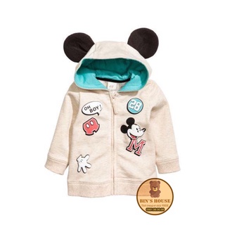 Áo khoác nỉ mickey h&m sz 4-18m