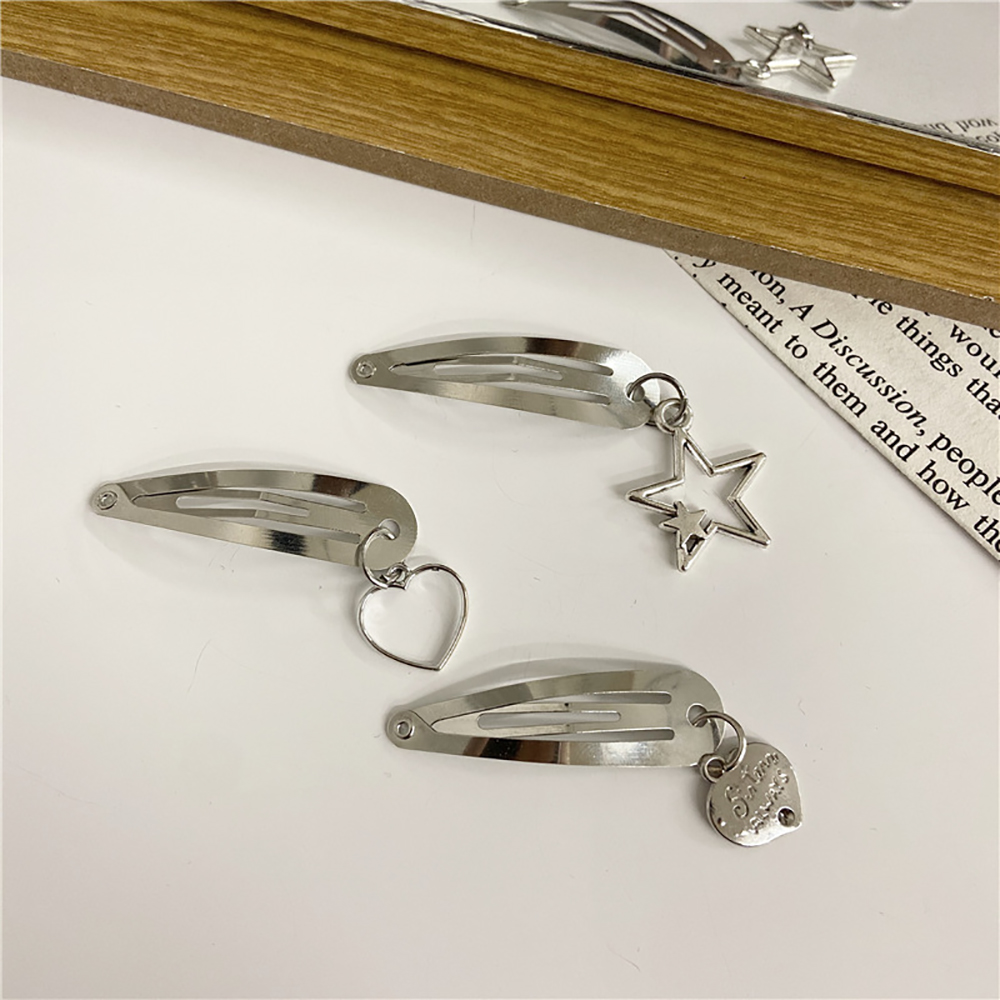 Kẹp Tóc Kim Loại Hình Trái Tim Đáng Yêu