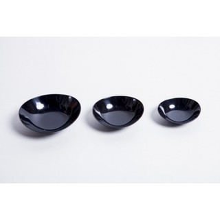 Sét 3 Chén Nhựa Melamine  Oval Màu Đen