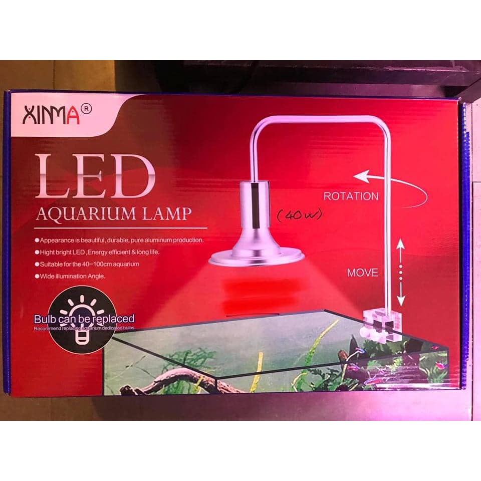 Đèn led kẹp Xima 40w ánh sáng RGB - Đèn led kẹp bể thủy sinh- Bán Cạn - Shopleo