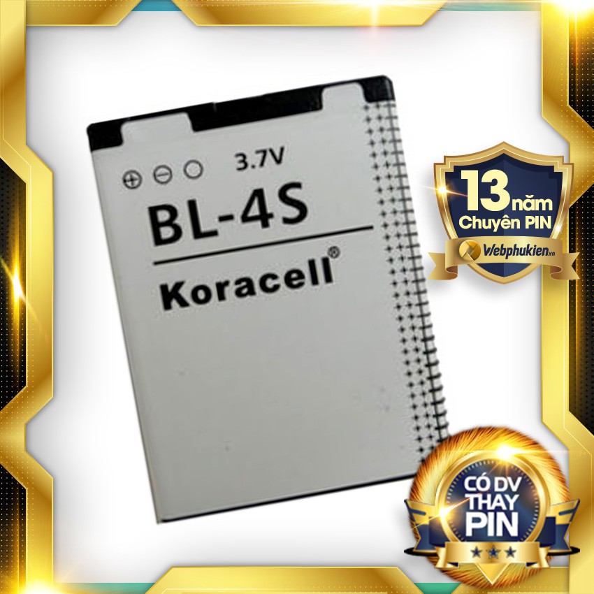 Pin cho Nokia BL-4S - 860mAh hiệu Koracell