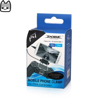 PS4 Slim Smart Handle Clip Cell Mobile Phone Clamp Holder with OTG Cable for 4 Controller Black