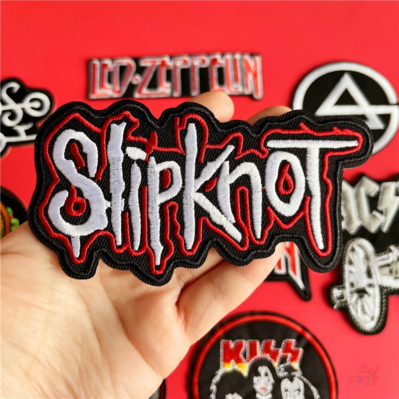 ☸ Miếng Vá Ủi Hình Ban Nhạc Rock Let's Rock N Roll ☸ 1 Miếng Dán Patch Với Họa Tiết Thêu Theo Phong Cách Hip Hop