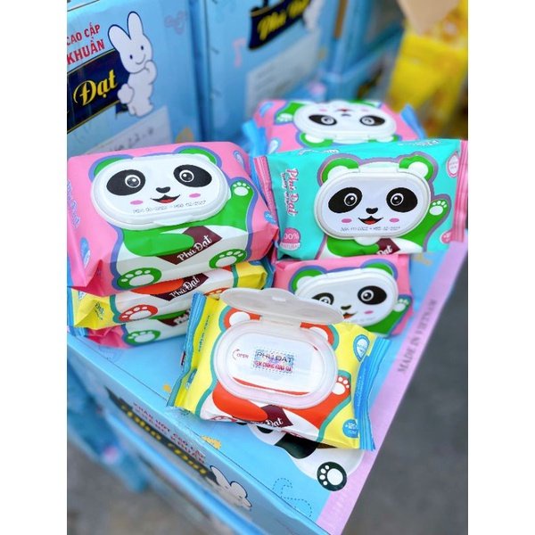 Combo 10 gói khăn ướt Phú Đạt 120 tờ không mùi, an toàn cho bé