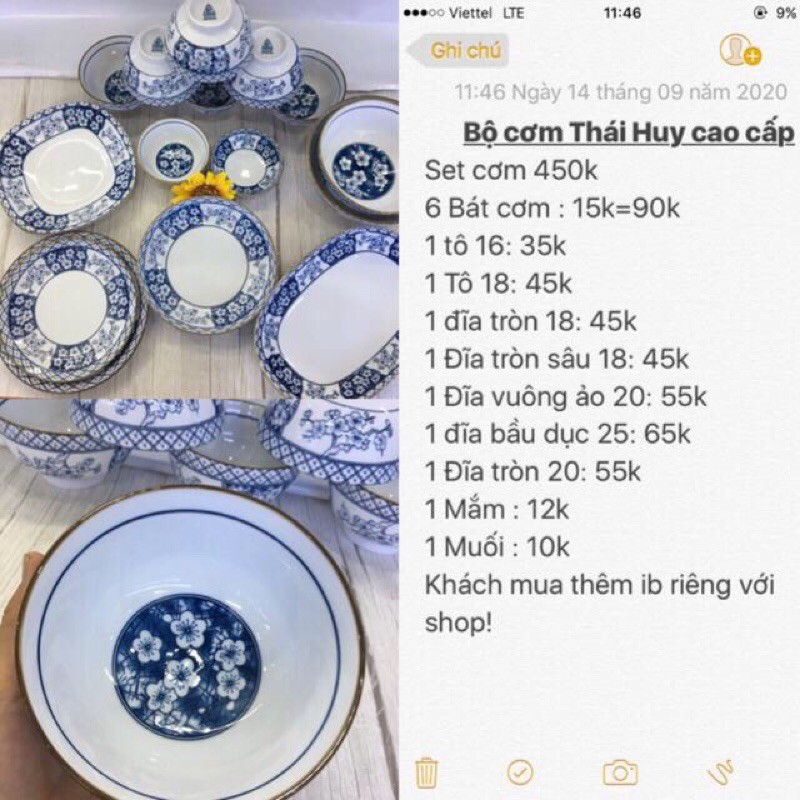 combo 6 bát cơm sọc