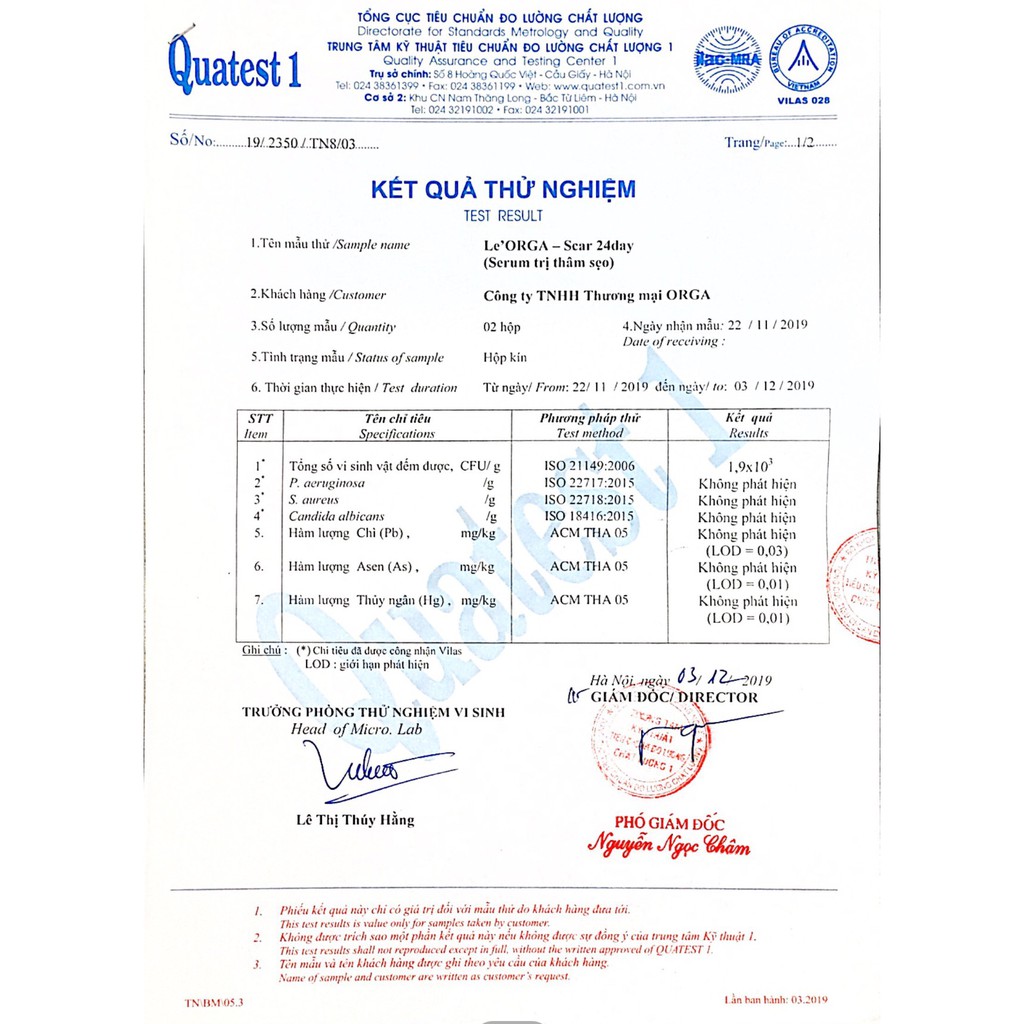 Serum Hết Thâm Le'Orga - Scar 24day Tinh Chất Mờ Thâm Mụn Huyết Thanh Liền Sẹo Tái Tạo Trắng Da | BigBuy360 - bigbuy360.vn