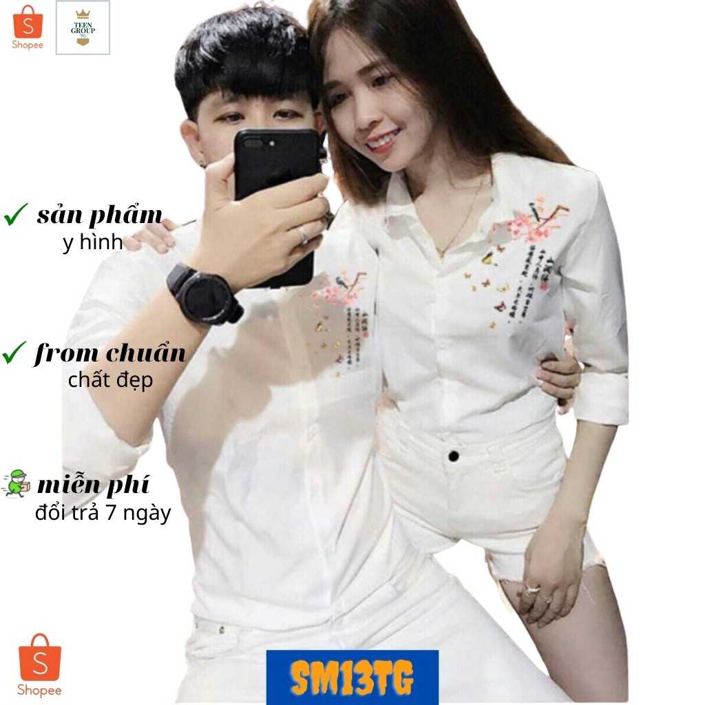 Áo Sơ Mi Nam TENJI SM06TG Sơ Mi Nam chất lụa dài tay họa tiết logo VER cao cấp hàng gỗc giá xưởng may TENJI STORE(44-73K