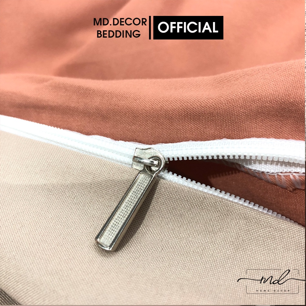 Bộ chăn ga gối Cotton Tici MD.Decor - Bedding nhập khẩu phong cách hàn quốc trơn màu nhiều kích thước M2,M4, M6, M8