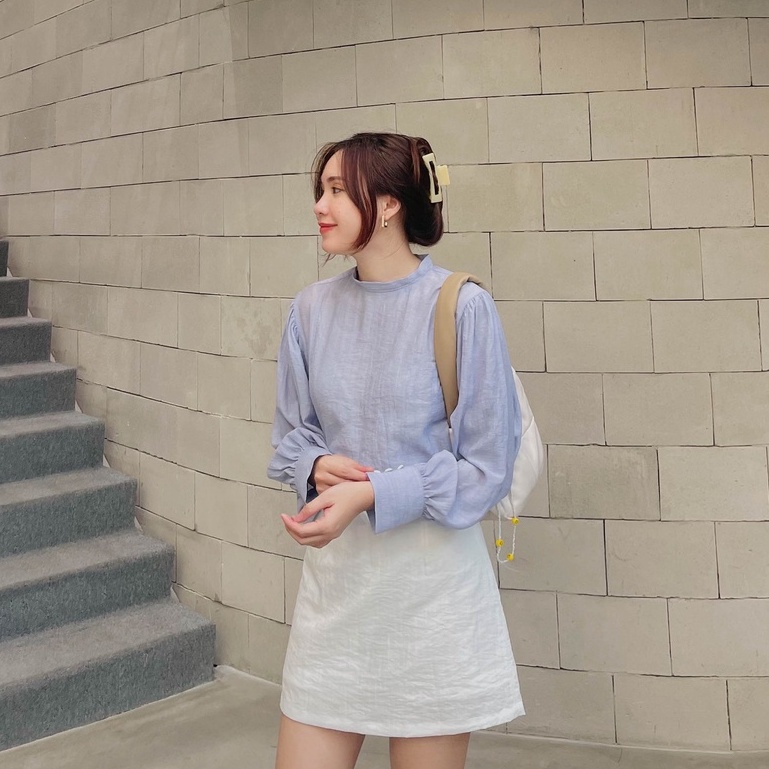 Áo Fabric Holic tay dài cổ trụ