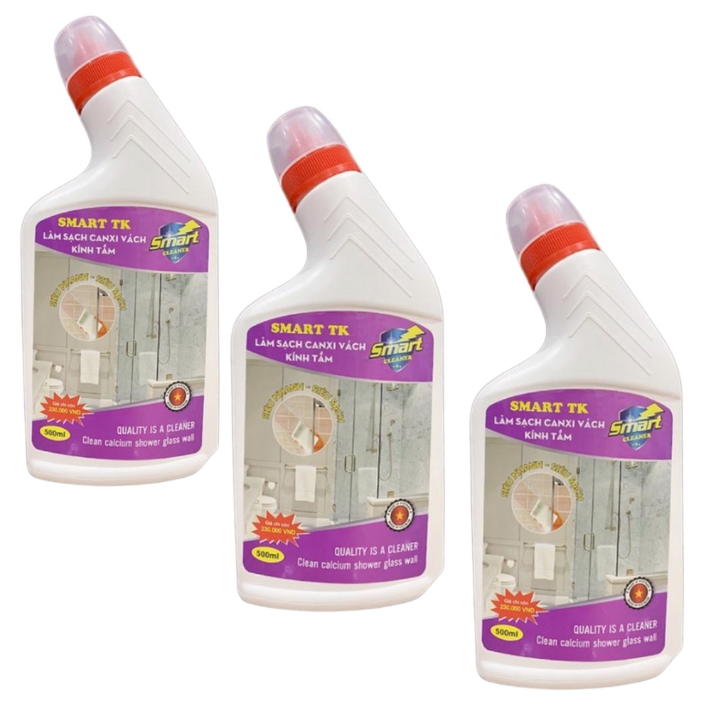 Nước tẩy làm sạch canxi vách kính tắm Smart TK 500ml