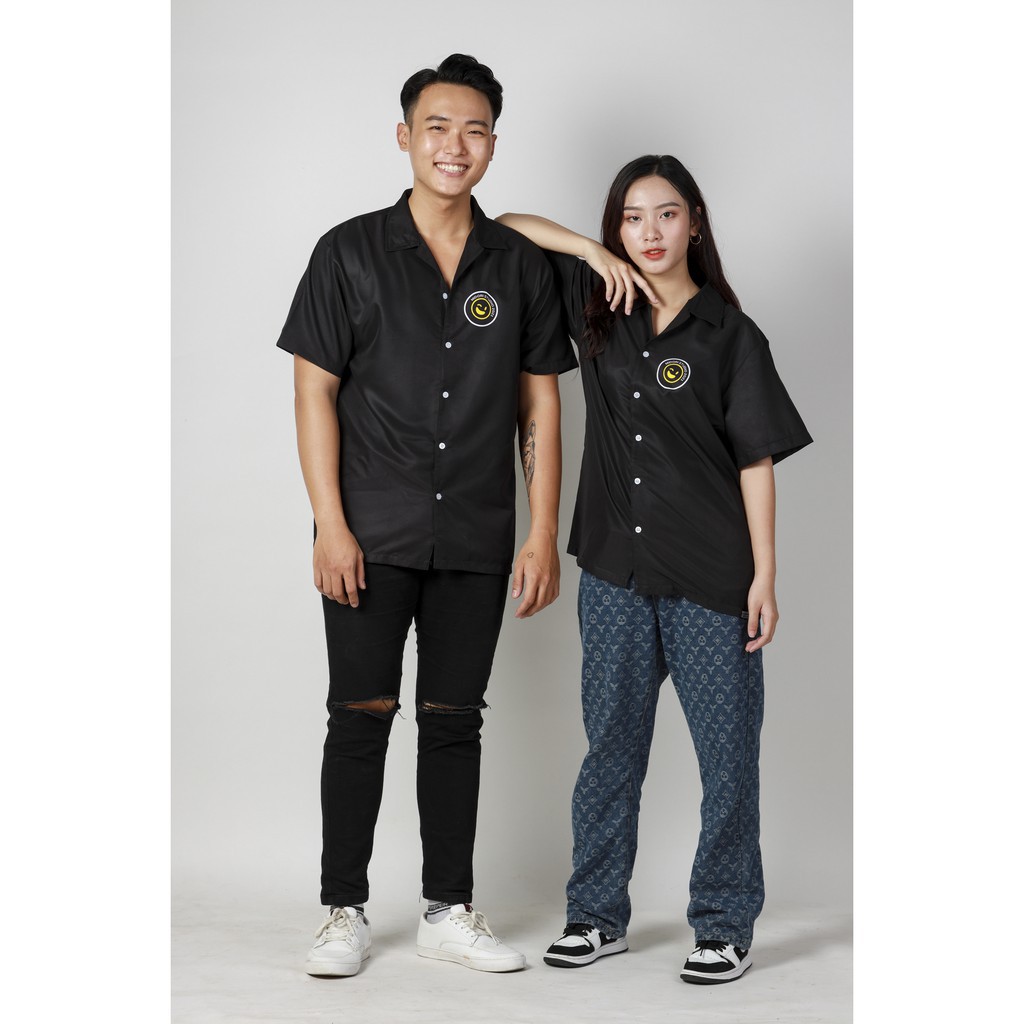 Áo Sơ Mi Nam Nữ Tay Ngắn Form Rộng Kiểu Đẹp Thời Trang Phong Cách Hàn Quốc Local Brand M Midori