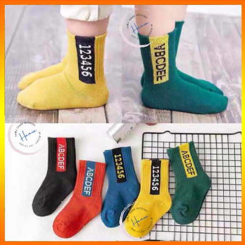 Set 5 Đôi Tất Vớ Cổ Cao Bé Trai Và Bé Gái 1-12t Xinh Xắn Dễ Thương