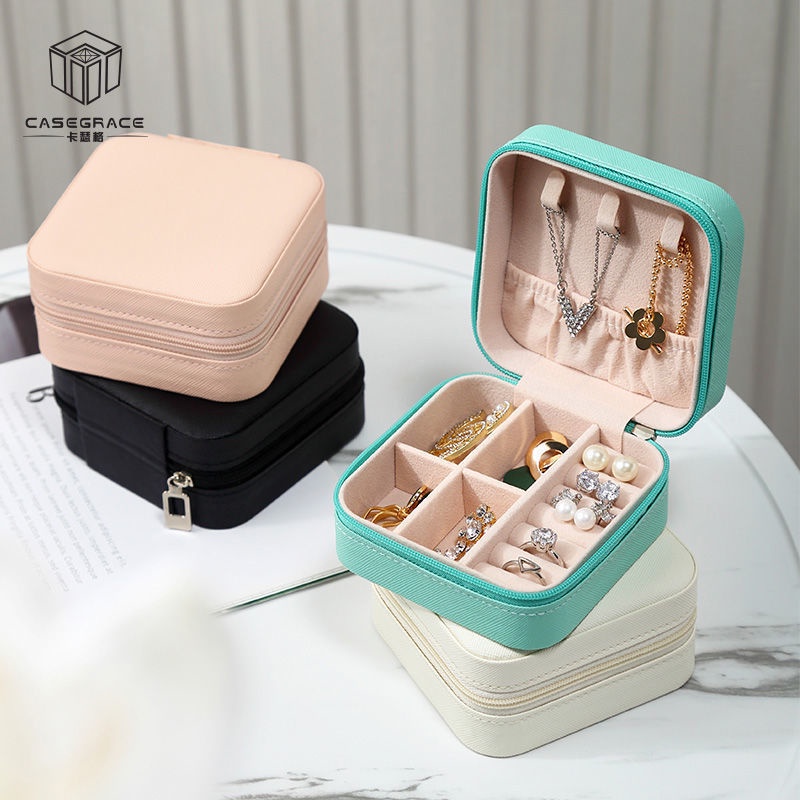 Fancy Korean Jewelry Bag Small Ring Earrings Jewelry Box Jewelry Storage Box Portable Jewelry Box Earrings Ring Travel Pandora Box Jewellery Storage