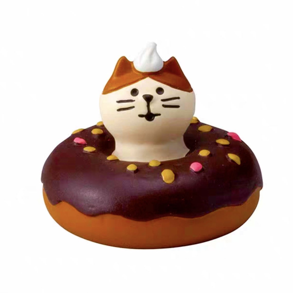 CR-Cafe Búp bê mini hình mèo hoạt hình bánh mì sandwich cho quán cà phê nữ