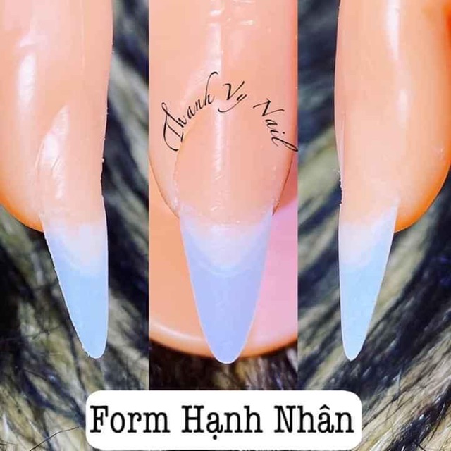 Móng nối form hạnh nhân (tròn nhọn) nối móng tự nhiên