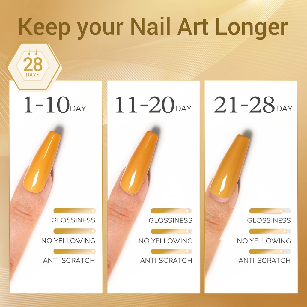 Modelones no wipe gel top base coat set 2pcs 10ml clear shine finish long lasting gel top coat base coat for gel nail polish ngâm off uv / led top coat gel nail polish