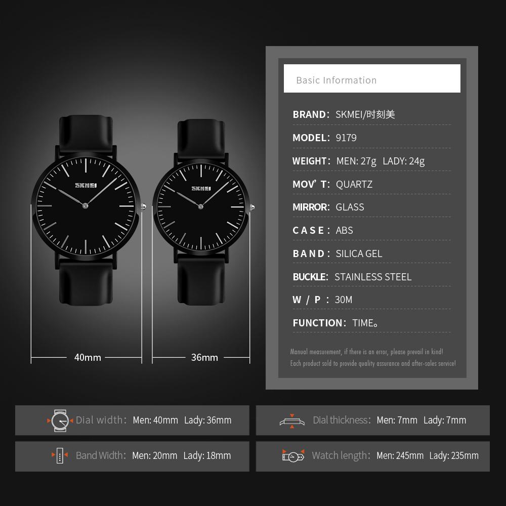 Đồng Hồ Quartz SKMEI 9179 Dây Silicon Chống Thấm Nước | BigBuy360 - bigbuy360.vn