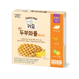 Bánh Waffles ăn dặm đậu hũ non Ildong Hàn Quốc vị Chuối dành cho bé hộp 64g