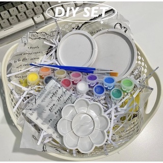 DIY TRAY KIT Bộ trang trí khay đá thạch cao sáng tạo