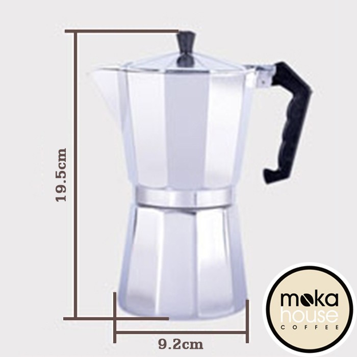 Ấm pha 3/6/9 cốc Cà phê Moka/Espresso/Latte phong cách Ý