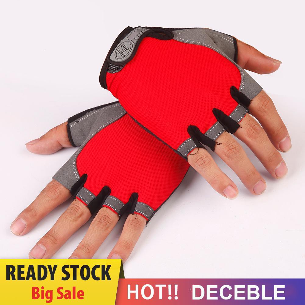 Deceble Unisex Thin Breathable Outdoor Cycling Fitness Climbing Half Finger Gloves