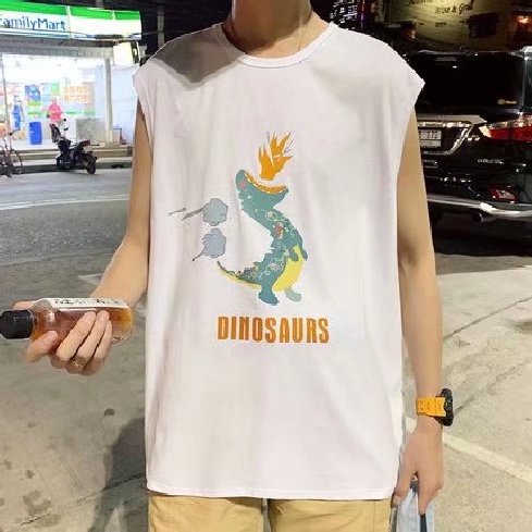 Áo Ba Lỗ Nam In Hình Hoạt Hình Size M-5XL Phong Cách Hàn Quốc Thời Trang