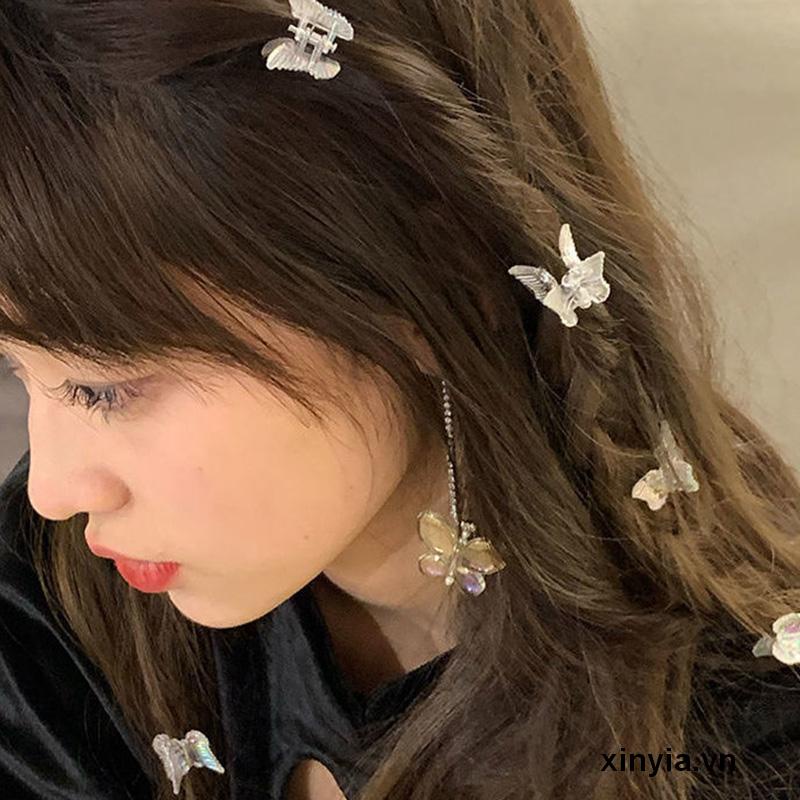 Kẹp Tóc Hình Bướm Mini Trong Suốt Dành Cho Nữ