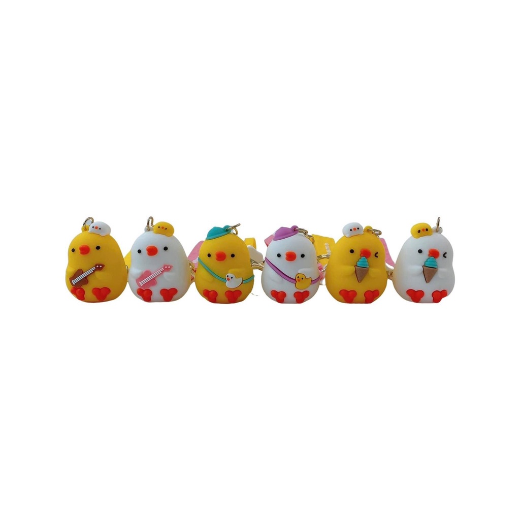 Móc chìa khóa hình gà con dễ thương
