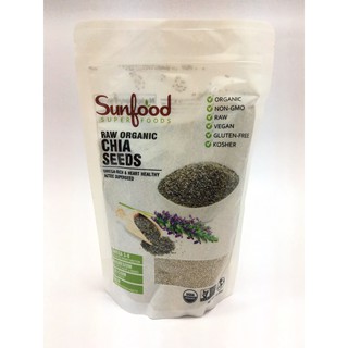 Hạt Chia Hữu Cơ Hãng Sunfood Nhập Khẩu Mỹ Túi 454gr