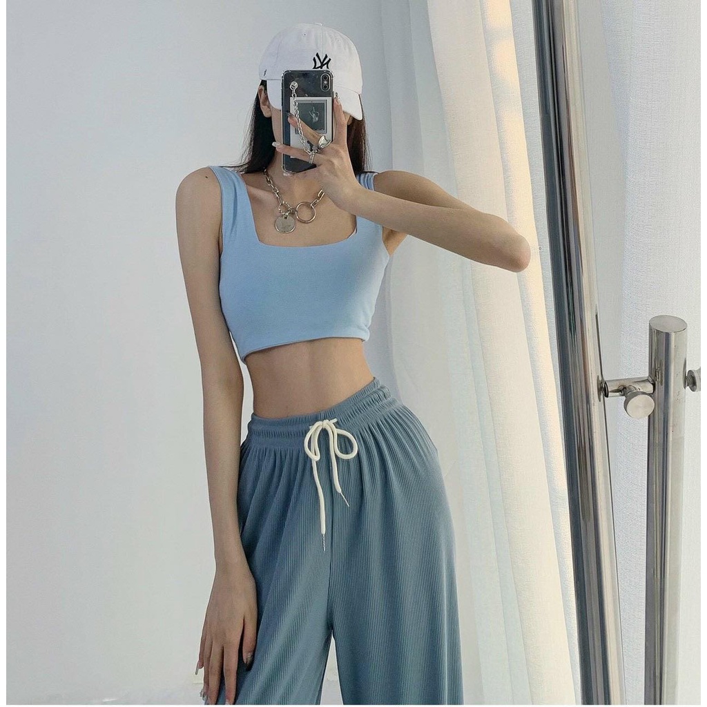 Quần Nữ Thể Thao Ống Suông Chất Thun Tăm Phong Cách Hàn Quốc Thời Trang Sugal QUAN NU 028