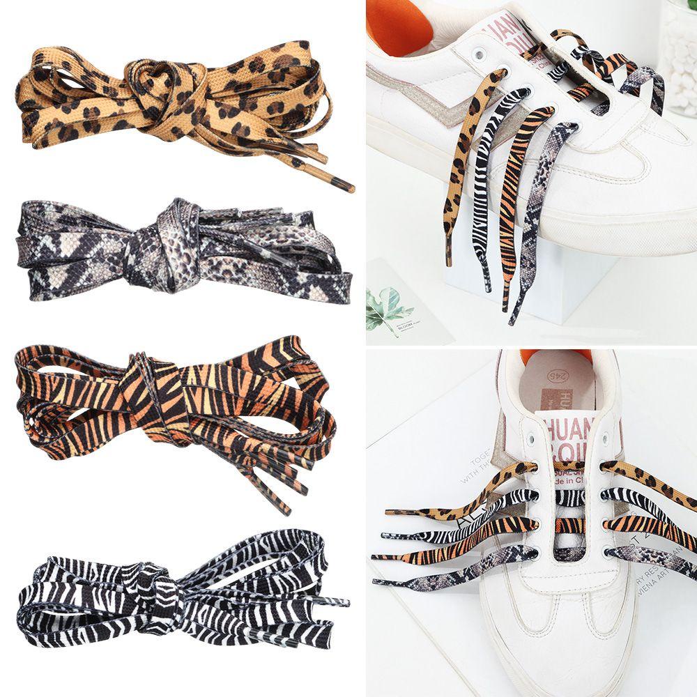 .N Dây Giày Thể Thao Họa Tiết Da Báo Ngựa Vằn Cổ Điển