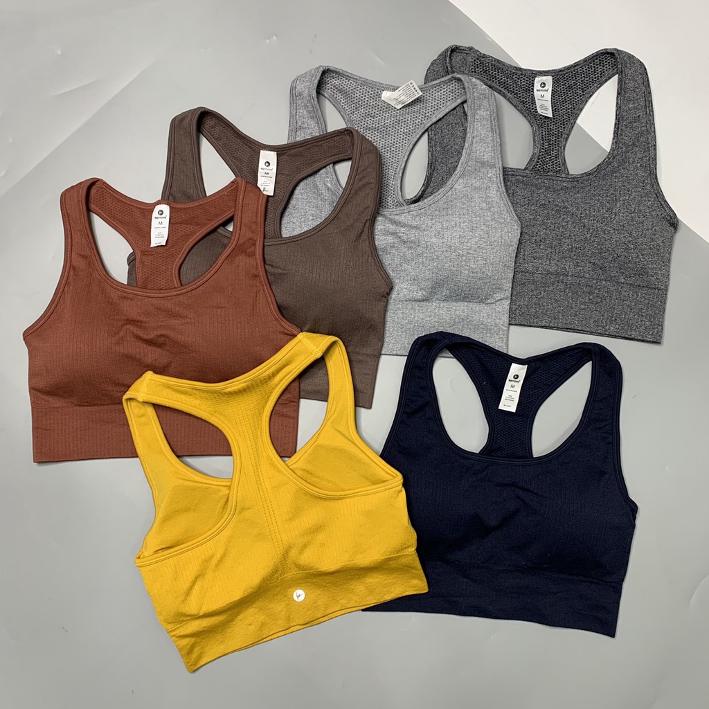 Áo Bra Thể Thao Tập Gym Yoga 90D Dáng 3 Lỗ Vải Thun Dệt Kim Co Dãn Tốt - BR0292