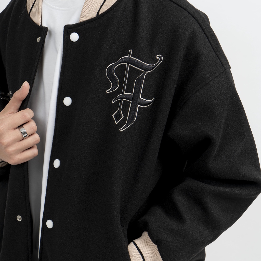 Áo Khoác Bomber Varsity Dạ N7 Newseven Gothic jacket bóng chày basic nam nữ form rộng Local Brand V02