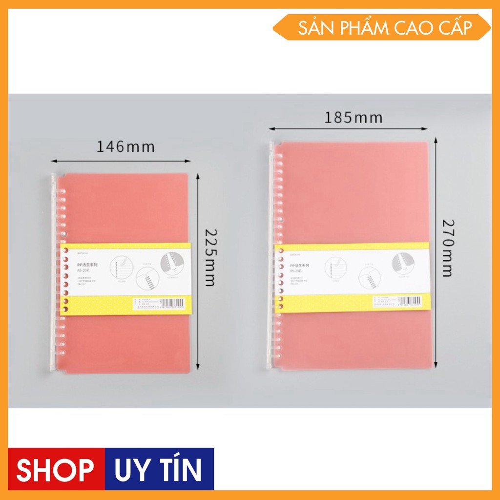 Set bìa nhựa A5 B5 Thanh còng nhựa 20, 26 lỗ phụ kiện làm sổ còng sổ planner