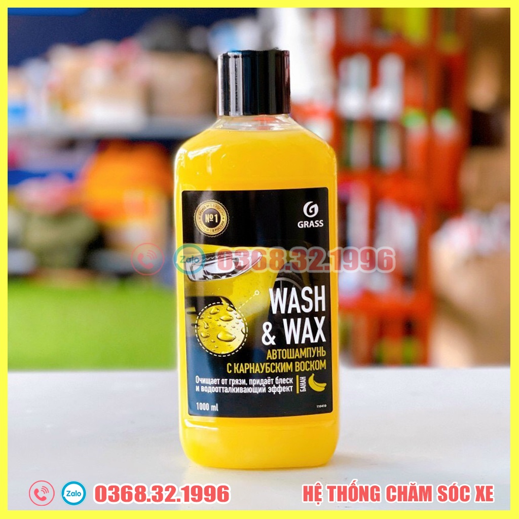 Dung Dịch Rửa Xe, Nước Rửa Xe Ô Tô, Xe Máy Bọt Tuyết Wash &amp; Wax Hương Chuối (NHẬP KHẨU NGA)