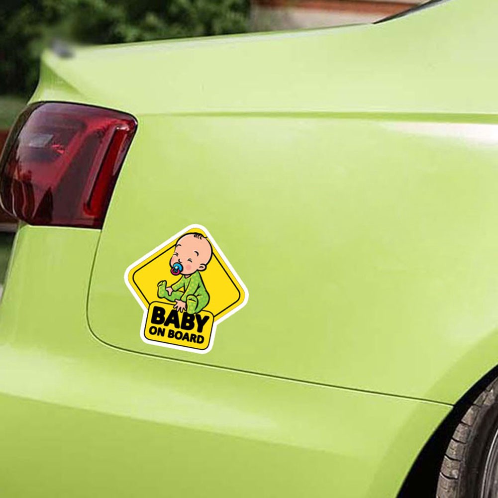 Decal dán xe hơi chữ Baby On Board Car