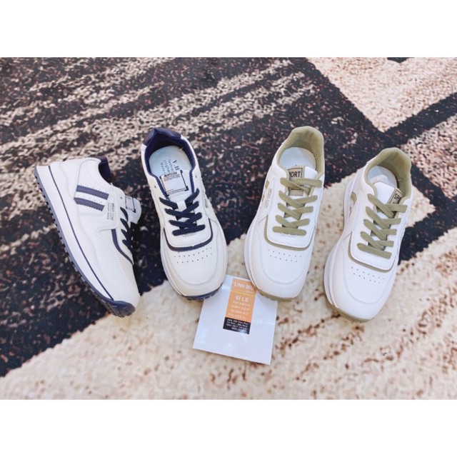 Giày thể thao phối màu nâng đế