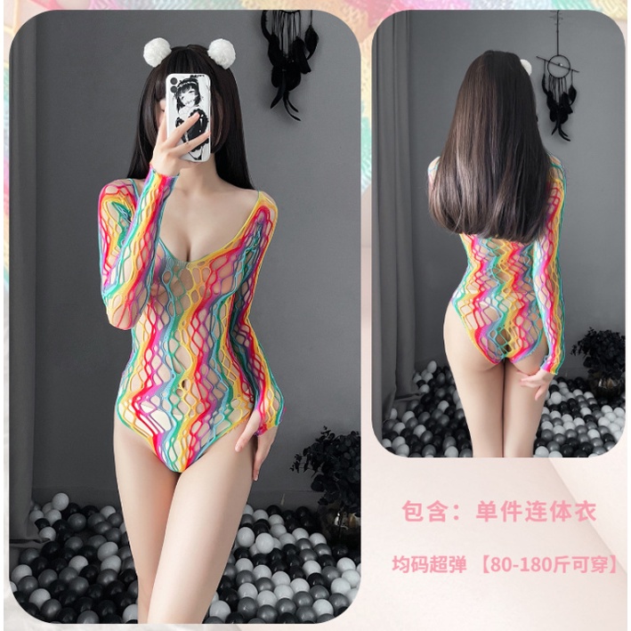 Váy ngủ lưới toàn thân nhiều màu bodystocking sexy co dãn tốt phù hợp mọi chiều cao cân nặng 40-80kg Dinna 39