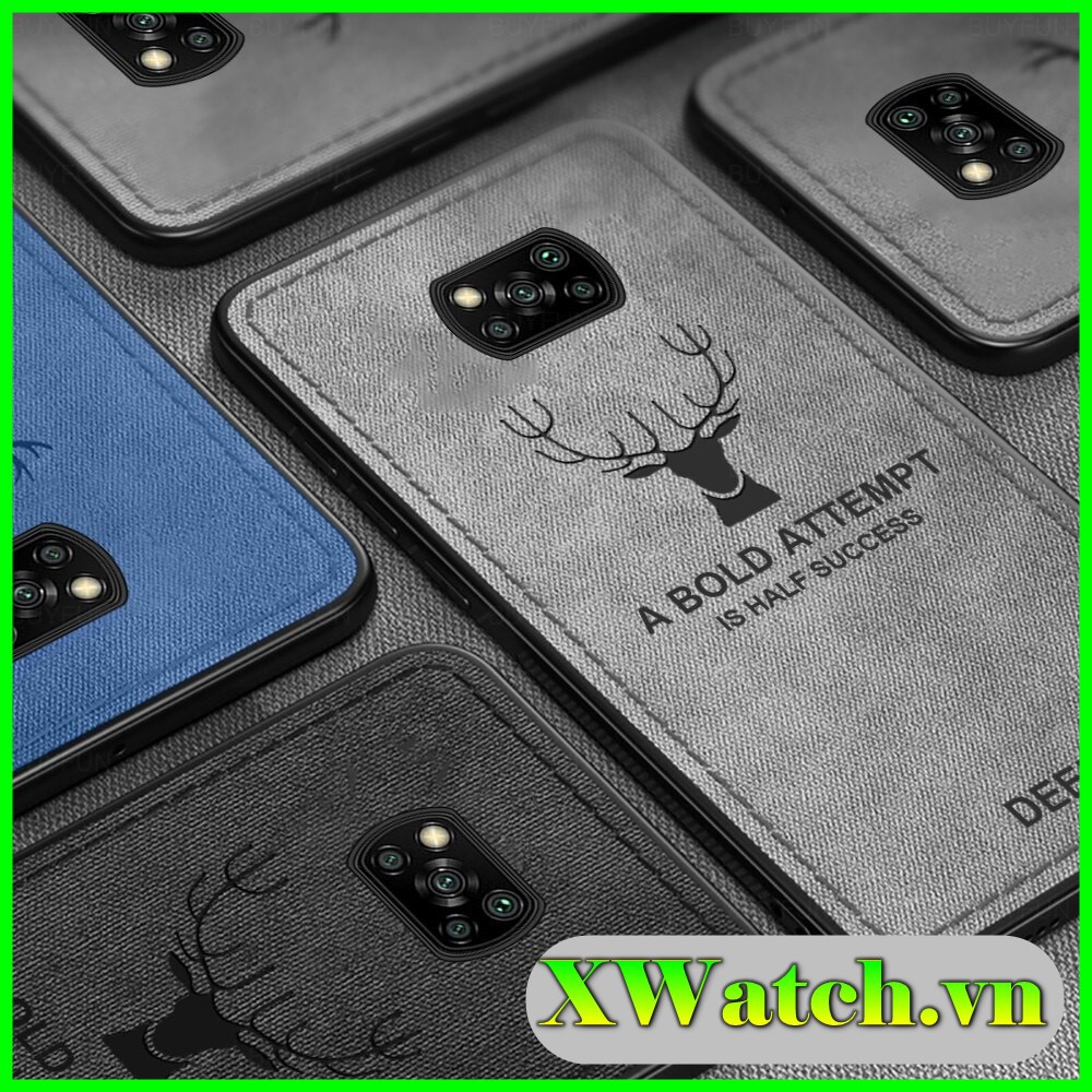 Ốp lưng Vải jean Họa tiết Deer Xiaomi Mi 11 Mi 10T pro Poco x3 nfc k30 k30 pro Note 10 Note 10s  Note 10 Note 10 pro