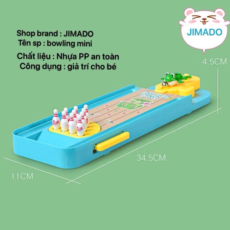 Đồ chơi cho bé bowling mini hình chú ếch mini siêu dễ thương cho bé JIMADO 8712529258