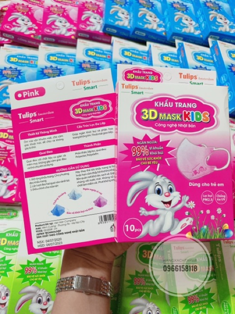 Khẩu trang Trẻ em CAO CẤP 👶 Khẩu trang 3D Mask kids 👶 Hình thú siêu ngộ nghĩnh, Hộp 10 cái