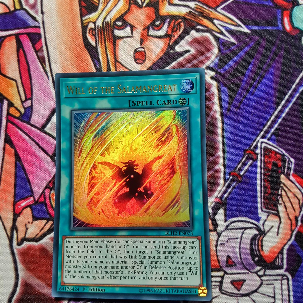 Thẻ bài Yugioh chính hãng | Will of the Salamangreat | BLHR Ultra rare.