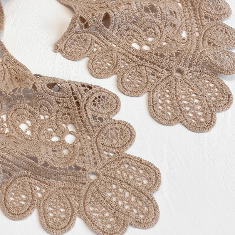 Cổ Áo Choàng Ngắn Phối Ren Hoa Màu Sắc Trơn Phong Cách Lolita Dành Cho Nữ