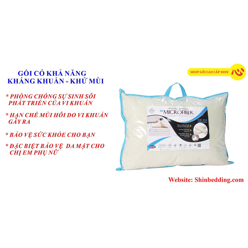 Ruột gối ôm khách sạn microfiber hiệu laube size 35x100cm hàng chính hãng Nhật Bản