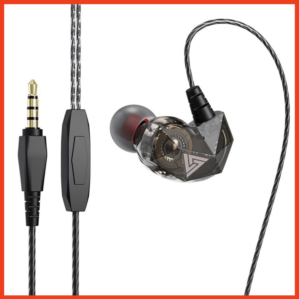 Tai Nghe In-Ear Headphones Nghe Nhạc Chơi Game QKZ AK2 - Âm Thanh Super Bass, Dây Chống Rối, Có Mic Đàm Thoại