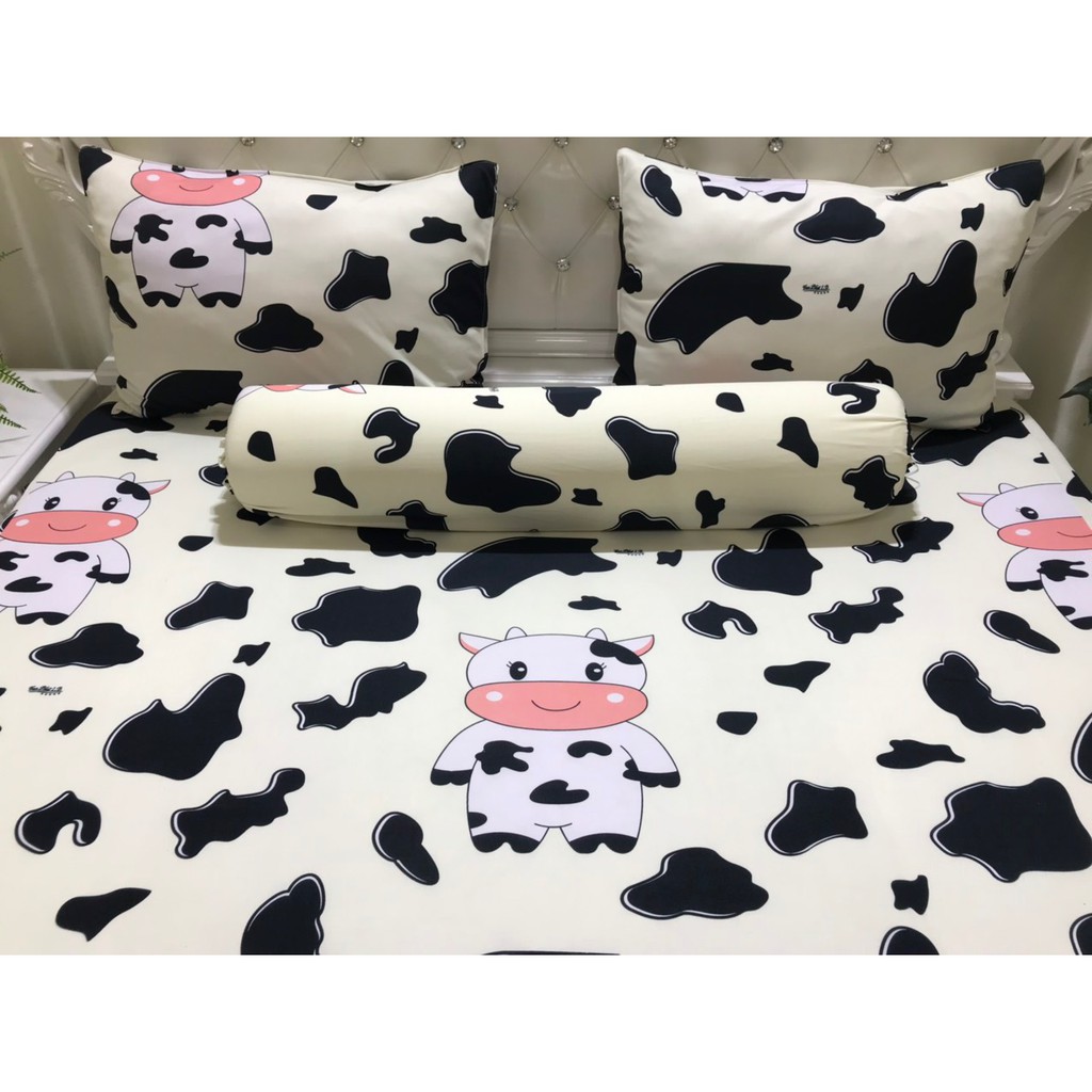 Bộ drap thun lạnh hàn quốc size 1m6, 1m8 nhiều mẫu ngộ nghĩnh cho bé và gia đình