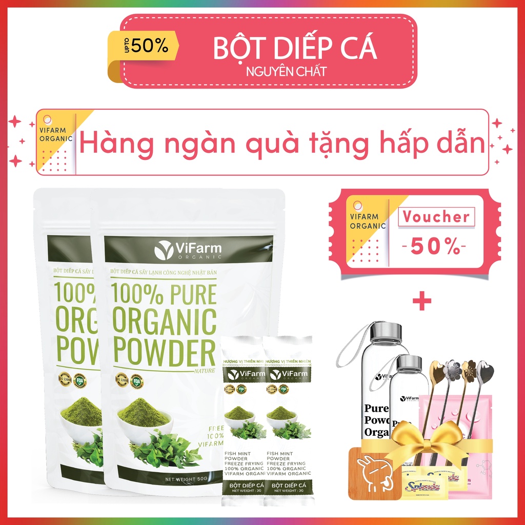 Bột Diếp Cá Nguyên Chất 100% ViFarm 50Gram