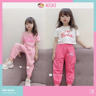 Đồ bộ bé gái KIXI bộ quần áo hiphop bé gái 22 - 30kg cotton 4 chiều mềm mịn thoáng mát CMQA21
